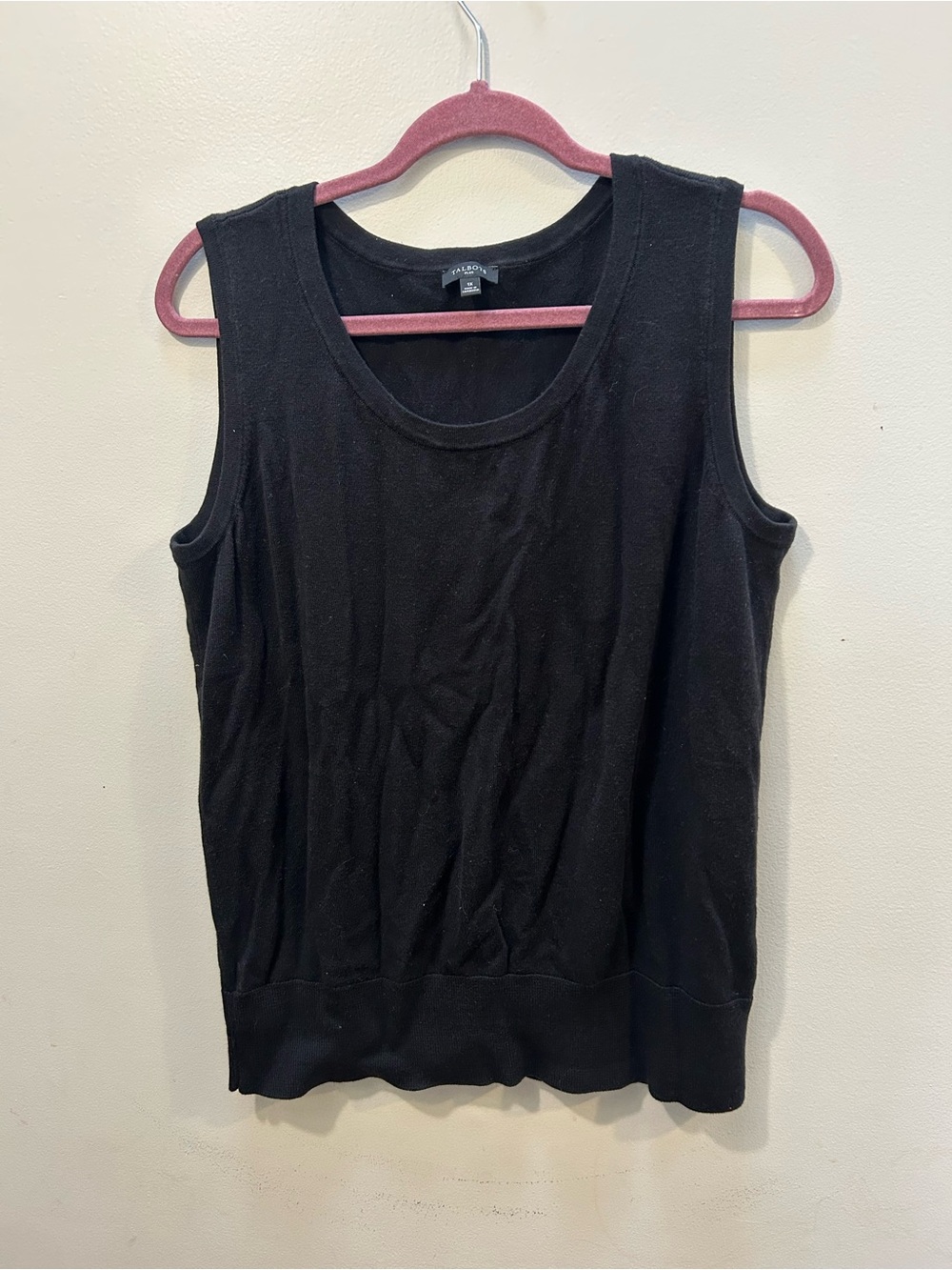 Talbots Black Sleeveless Knit Tank Top 1X